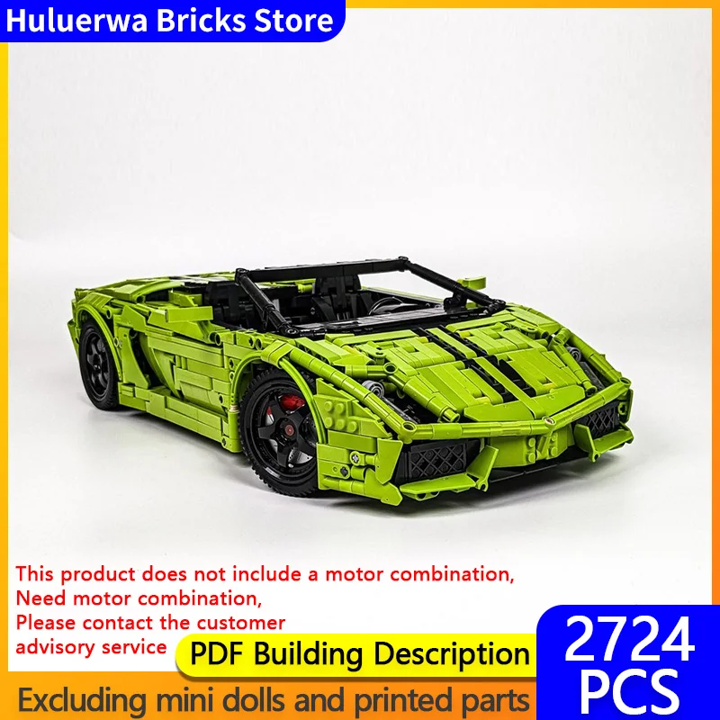

Модель скоростного гоночного автомобиля MOC, строительные кирпичи Gallardo Lp560-4 Spyder, модульная технология, подарки, праздник, сборка, детские игрушки, костюм