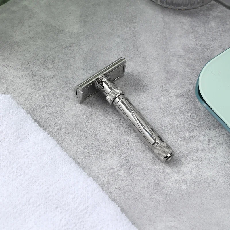 YAQI Ultima Stainless Steel Adjustable Mens Safety Razor - Hypoallergenic men's grooming precision shaving professional razor view 4