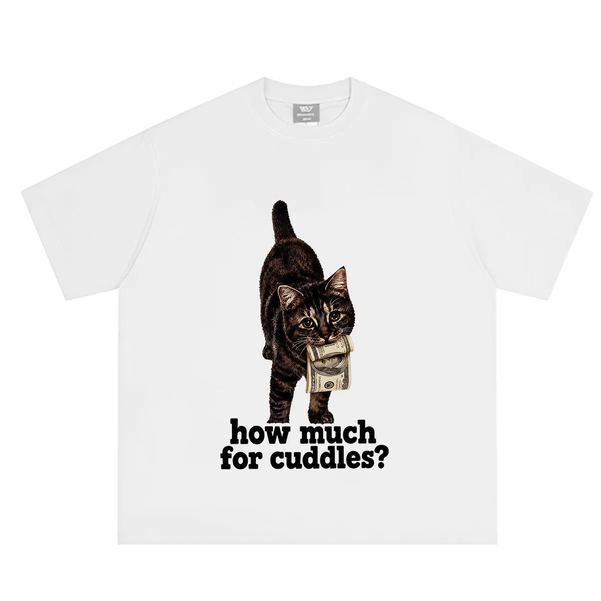 How Much for Cuddles Funny Cat Meme Tshirt Men Women Fashion T-shirt Summer Short-sleeved Casual Cotton Aesthetic Trend T-shirts