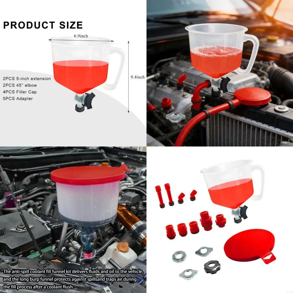 

HighQuality 15Pcs Coolant Transfer Set With Measurement Lines For Exact Liquid Control