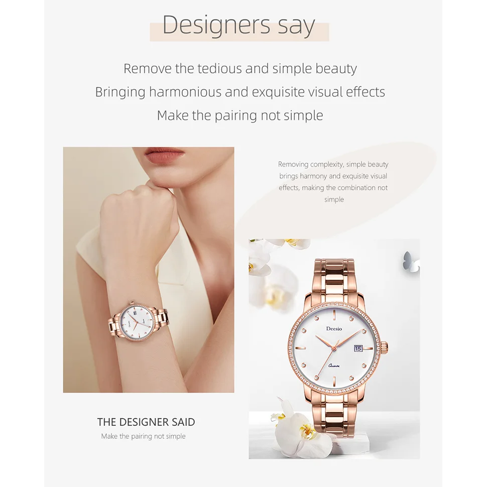 Deesio Marke Design Japan Uhrwerk Quarzuhr wasserdichte Mode lässig Business Paar Uhren Geschenke Relogio Masculino