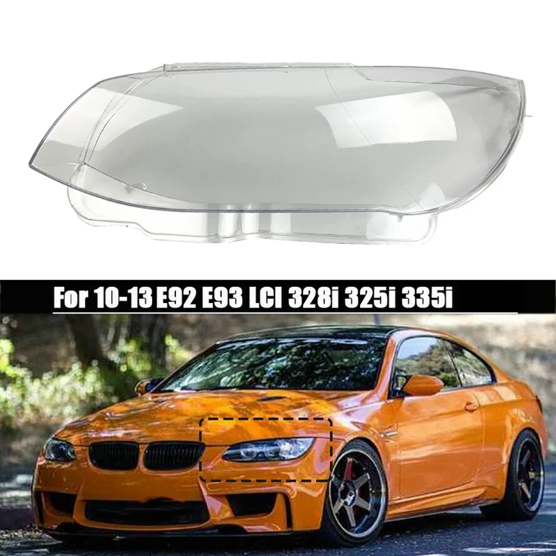 

Car Clear Headlight Head Light Lamp Lens Cover For-BMW E92 E93 LCI 328I 325I 335I 3.0L 2010-2013