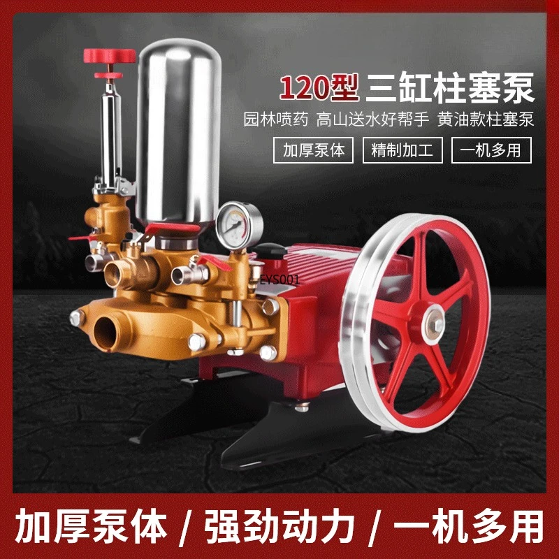 

Type 120 Three-Cylinder Striped High Pressure Agricultural Sprayer Pump Stainless Steel Plunger