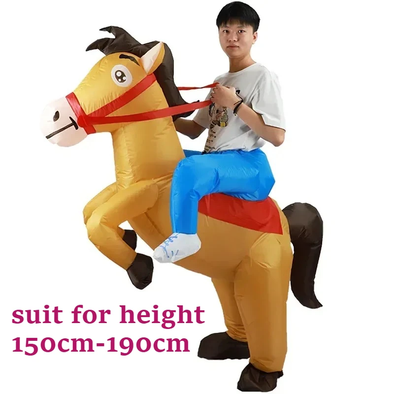 Riding Horse Inflatable Costume Halloween Show Costume Funny Animal Ride Walking Jazz Horse Inflatable Costume