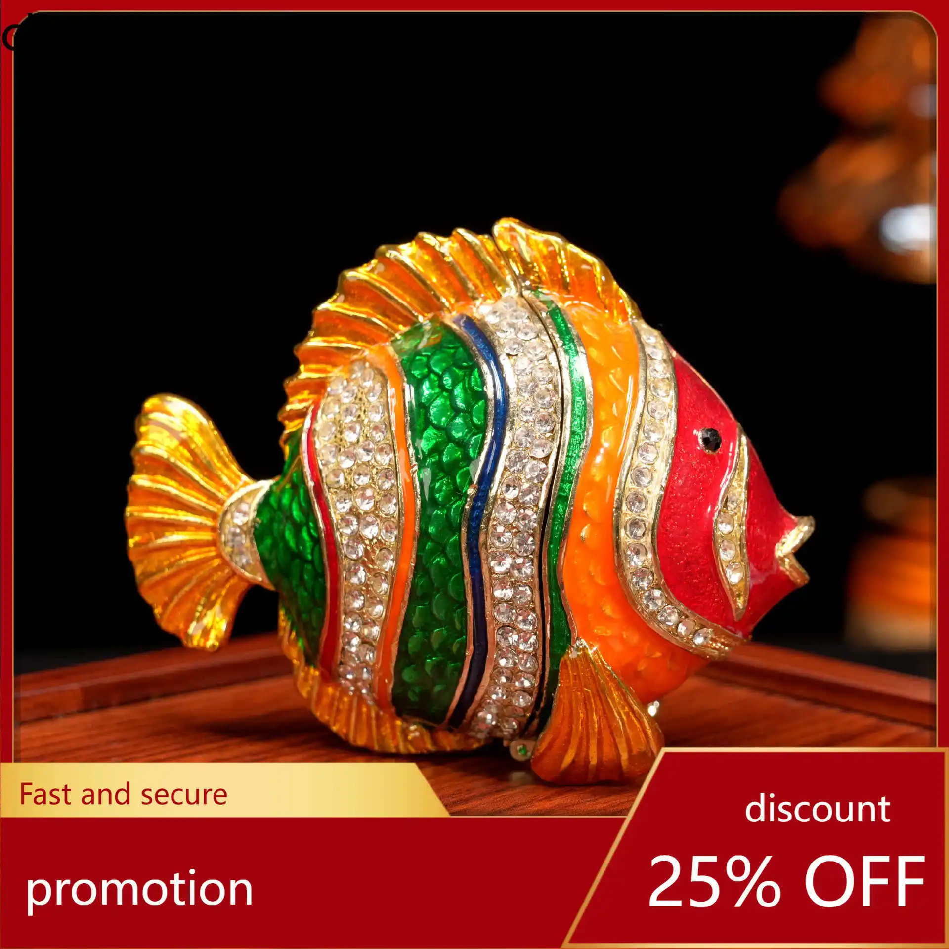 

Эмалированная шкатулка для украшений H1 для трансграничной торговли, с изображением рыбы-клоуна, креативное настольное украшение, подарок ручной работы