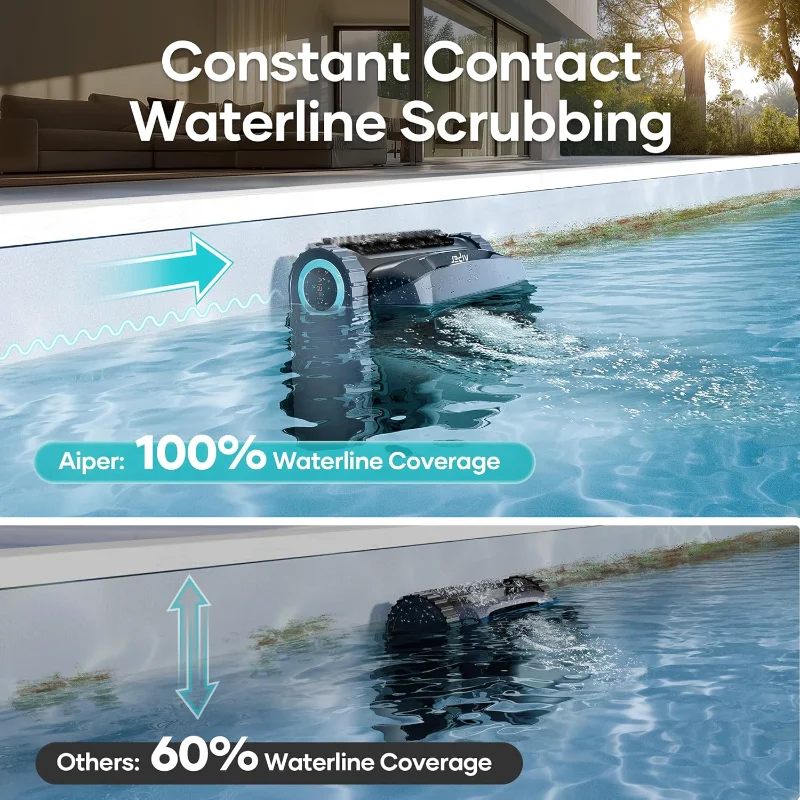 (ترقية) AIPER Scuba X1 و Surfer S2، العناية الشاملة لحمام السباحة (الأرضية والجدار والخط المائي وسطح حمام السباحة)، مثالية