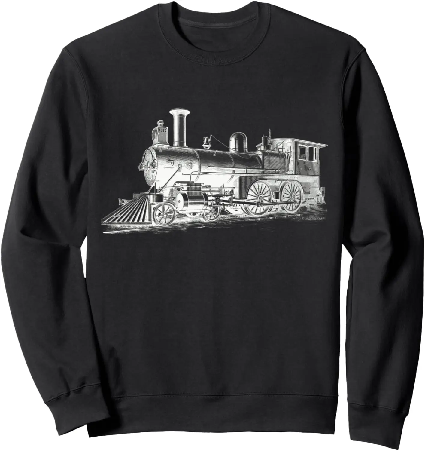 Steam Locomotive Train Engineer Railroad Mechanic Vintage Sweatshirt