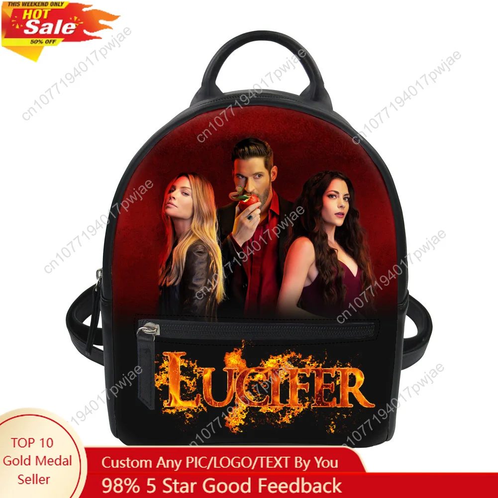 

Lucifer TV series Lucifer Morningstar Custom Mini Small Backpack Purse Carter Schoolbags Double Shoulder Bag Mini Daypack Bag