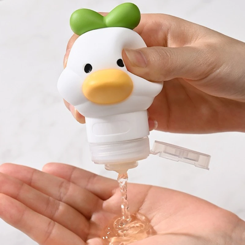 

Silicone Split Bottle Home Travel Skincare Products Wash Squeeze Storage Bottle Duckling Empty Bottle Portable Soap Dispensers