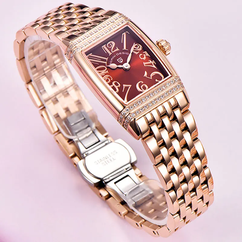 

PAGANI DESIGN лучший бренд класса люкс модные женские часы с сапфировым стеклом кварцевые часы из нержавеющей стали 22 мм водонепроницаемые часы новинка 2023 года