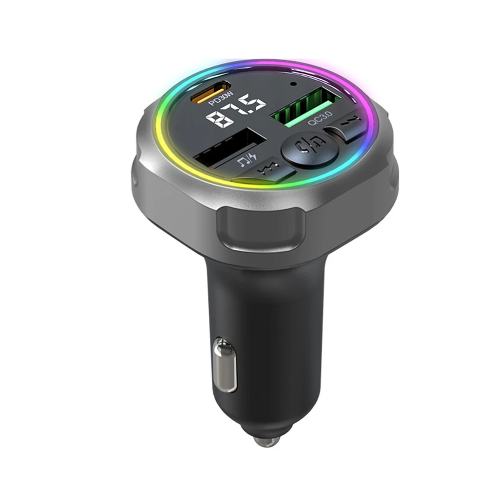 Dual Functionality Fast Charging USB PD30W Car Charger With Echo Cancellation For Crystal Clear Calls On The Road