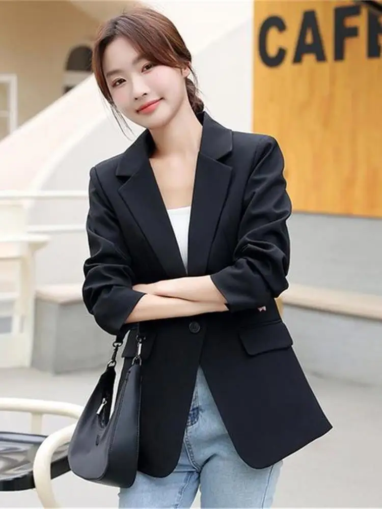 

Ele Women's Suit Jaet 2026 New High-End Sensation Street Sle Spring Autumn Slim Fit Western Sle ort Coat Button C...