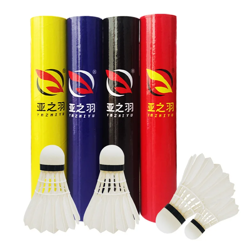 More than Specification 12 Badminton Pieces Are Equipped with Professional Competition Training Duck Feather Shuttlecock Outdoor