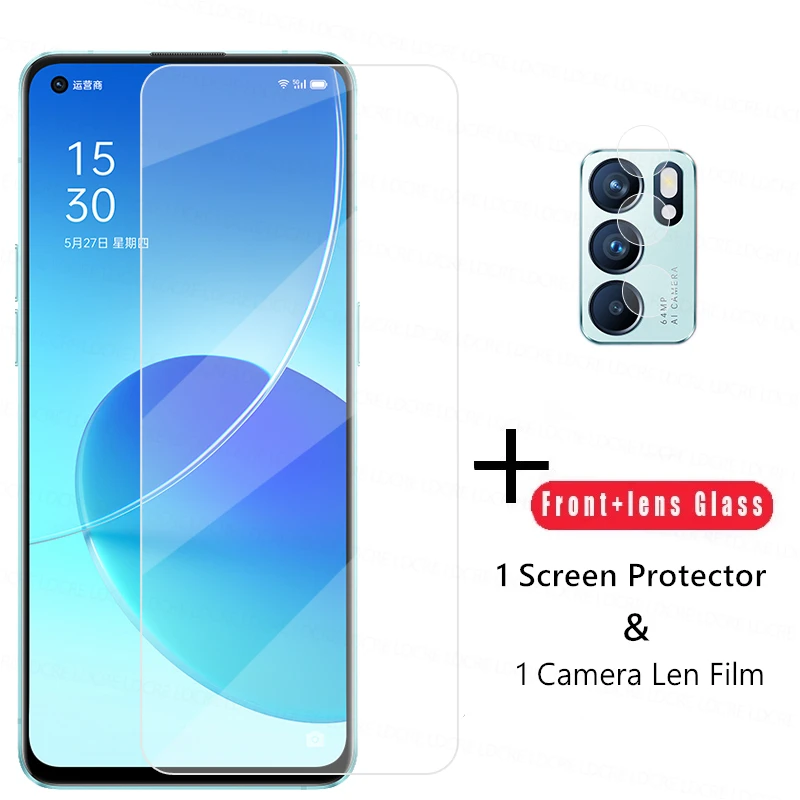 

9H Clear Glass For OPPO Reno6 5G Screen Protector Film For OPPO Reno6 5G Tempered Glass Protective Phone Film For OPPO Reno6 5G