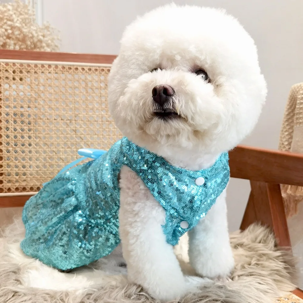 Dog Wedding Dress Marriage Pet Clothing for Dog Princess Skirt Cat Chihuahua Yorkshire Puppy Vest Bow Dresses Small Dog Clothes