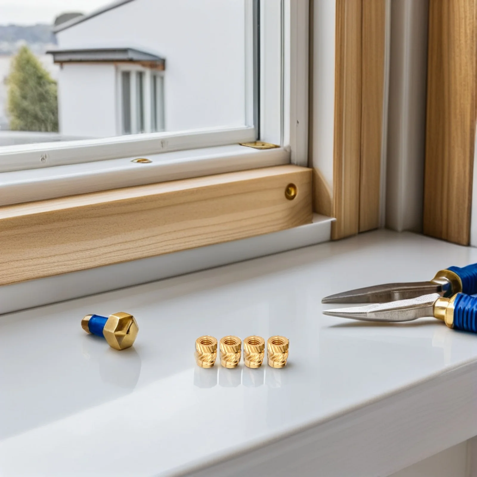 

100Pcs Brass Embedment Nut Knurled Thread Heat Set Insert for Injection Moulding 3D Printer Heat Resistant Thread Nut