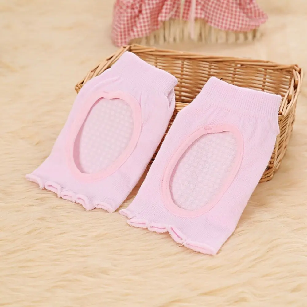 

Новые носки без пальцев для йоги, пилатеса, нескользящие носки, носки с половиной пальца, спортивные носки до середины икры для балета и танцев