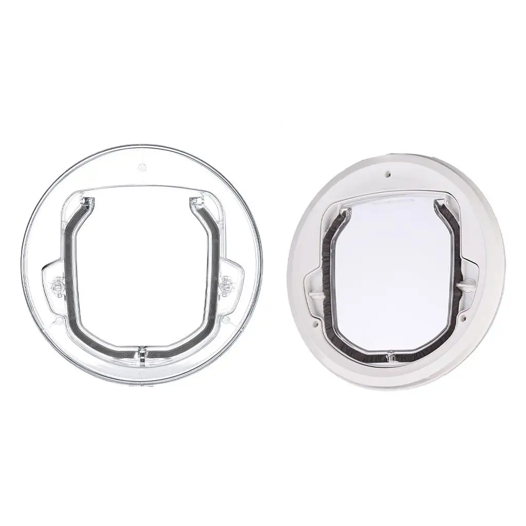 Foldable Transparent Cat Door Flap Large Pet Gate with 4 Way Lock for Sliding Glass Window Puppy Room Barrier