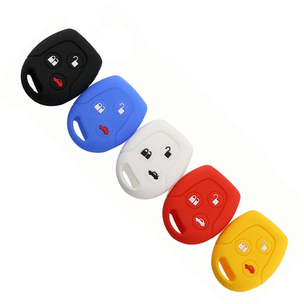 3 Buttons Round Silicone Car Key Case for Ford Series Focus Mondeo  Festiva  Fusion Suit Fiesta