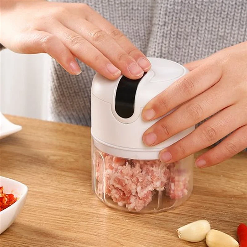 A83X-USB Rechargeable Portable Food Chopper Wireless Garlic Pounder For Chopping Garlic, Ginger