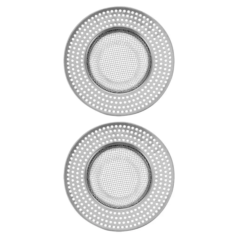 

2Pcs Shower Drain Cover Stainless Strainer Anti Clogging Mesh Drain Hair Stopper for Bathroom Shower Stall Bathtub Wash Basin