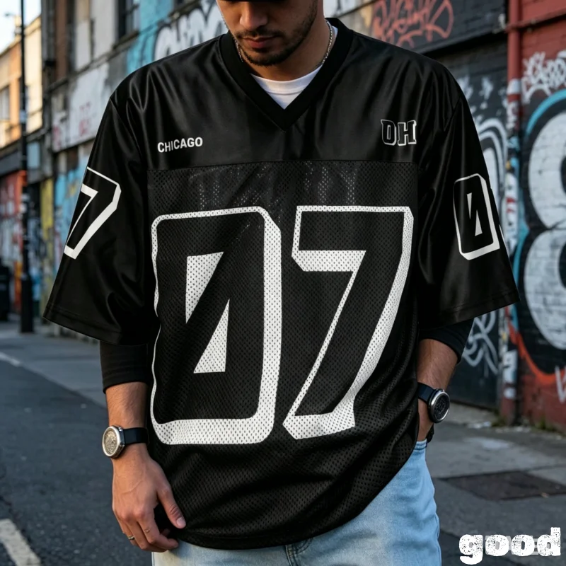 

2026 Summer New Men's V-Neck T-Shirt with 3D Digital Pattern Printing for Street Casual Fashion Comfortable Soft Breathable Tops
