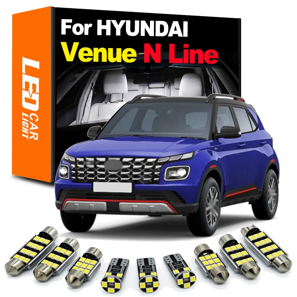 11pcs  LED Interior dome Light Bulb For HYUNDAI Venue N Line 2022 2023 2024 2025