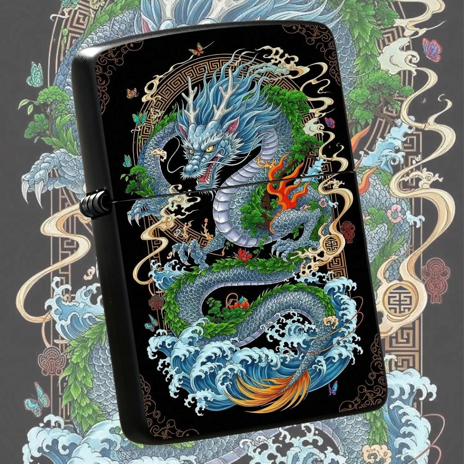 Eastern Style Style Auspicious Dragon Wave-Treading Portable Igniter, Traditional Divine Themed Creative Trendy Decor, Premium Chic National Aesthetic Daily Carry Item, Unique Lucky Implied Accessory, Suitable For All Scenarios, Exquisite D