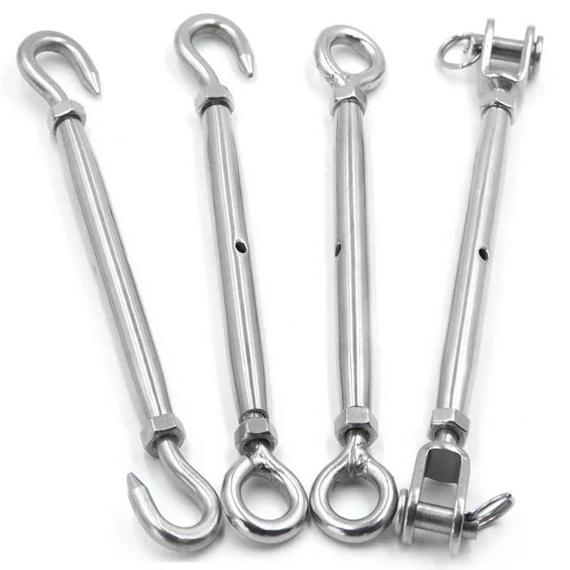 1 BUAH Kunci dan Mata Jenis OC/OO/CC Engsel Penegang 304 Baja Tahan Karat Peralatan Rigging dan Sailing Tahan Beban Berat Penegang Kabel Baja