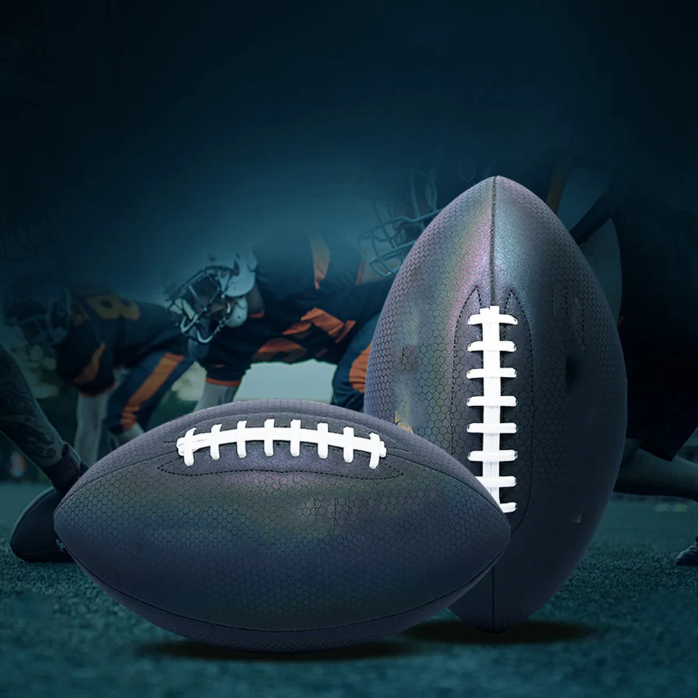 

1Pcs Professional Training Rugby Ball Fluorescence Exercising Competition Football Standard Size Elastic Durable Material