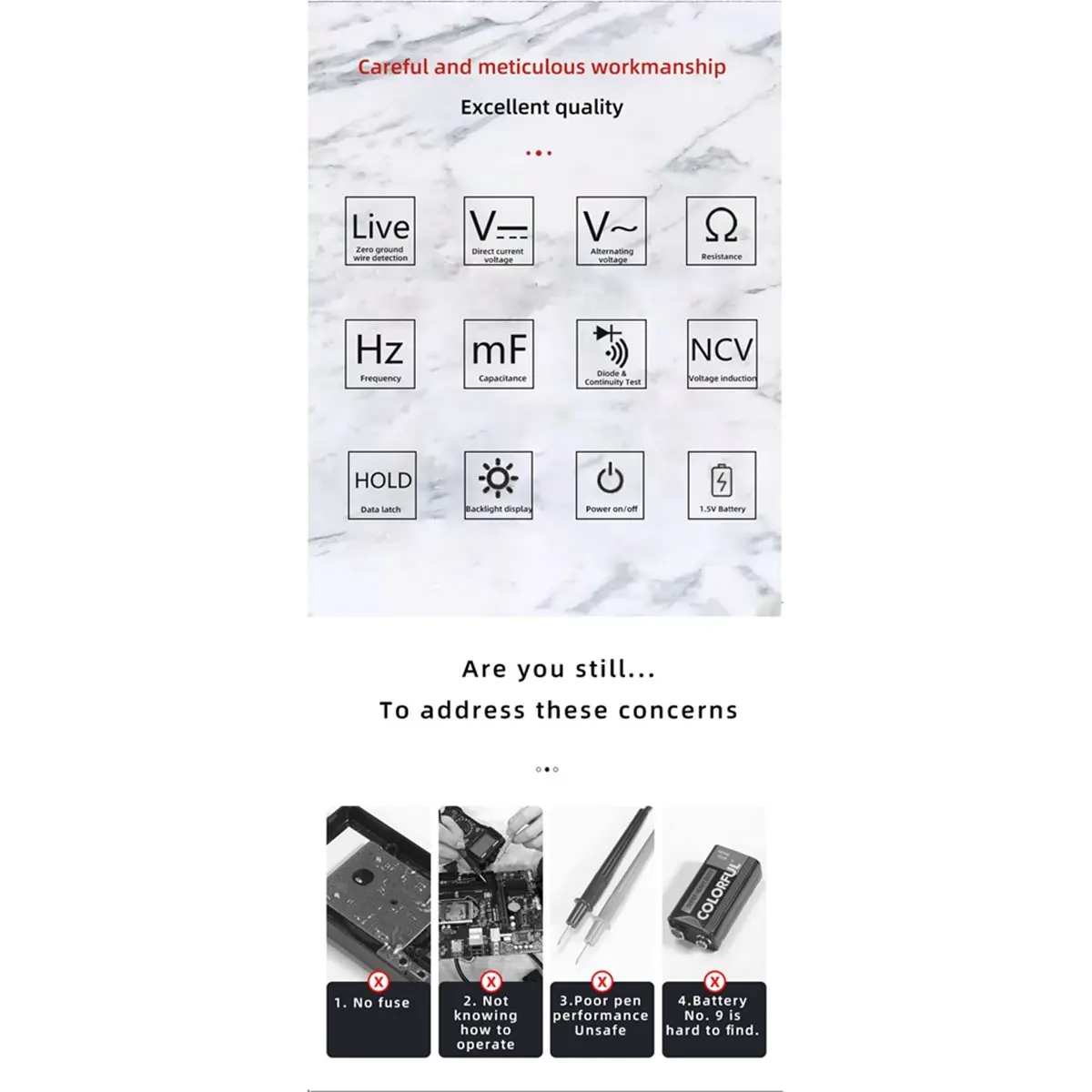 2in1 Insulation Resistance Tester + Multimeter 60A NCV AC DC Voltage Current Capacitance Tester for Electrician Repair