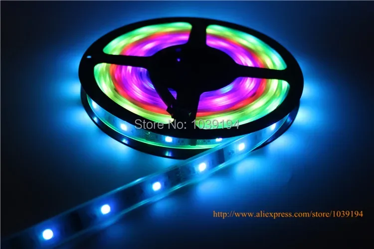 5050 magic dream color changing digital led strip light 150leds individually addressable 6803 IC DC12V sleeving waterproof IP67