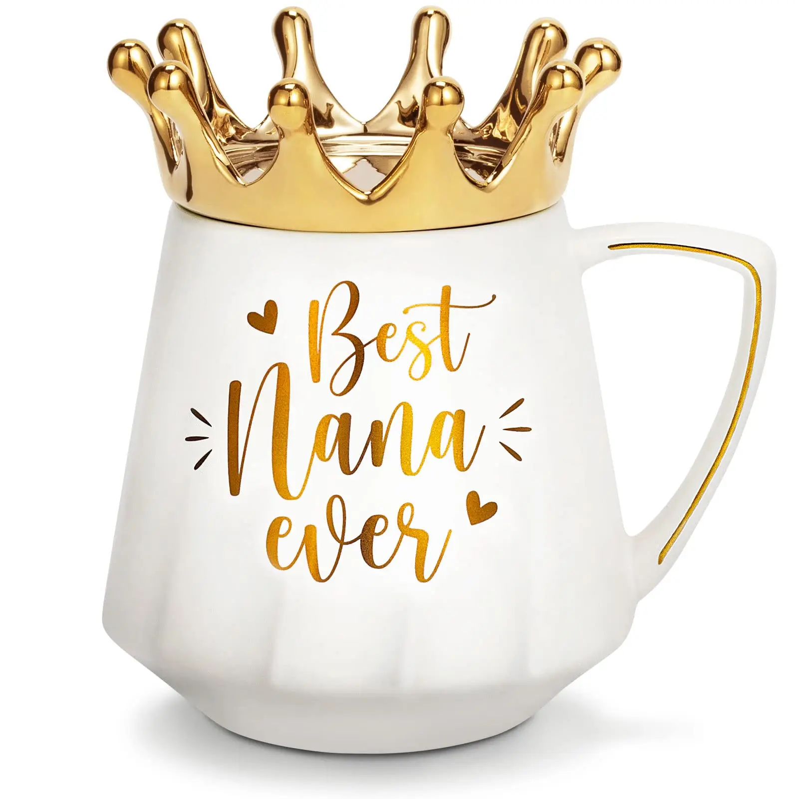 Mom Gifts Mothers Day Gifts For Mom From Daughter Son, Best Mom Ever Coffee Mug Ceramic Mom Cup 12oz With Crown Lid, Birthday