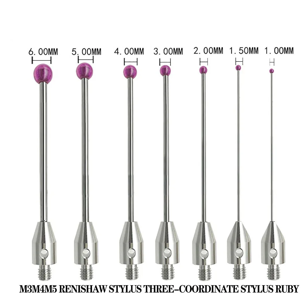 Imagem -02 - Cnc M3m4m5 Renishaw Stylus Estilete de Três Coordenadas Ruby Stylus Sonda Tridimensional Stylus Máquina-ferramenta Sonda