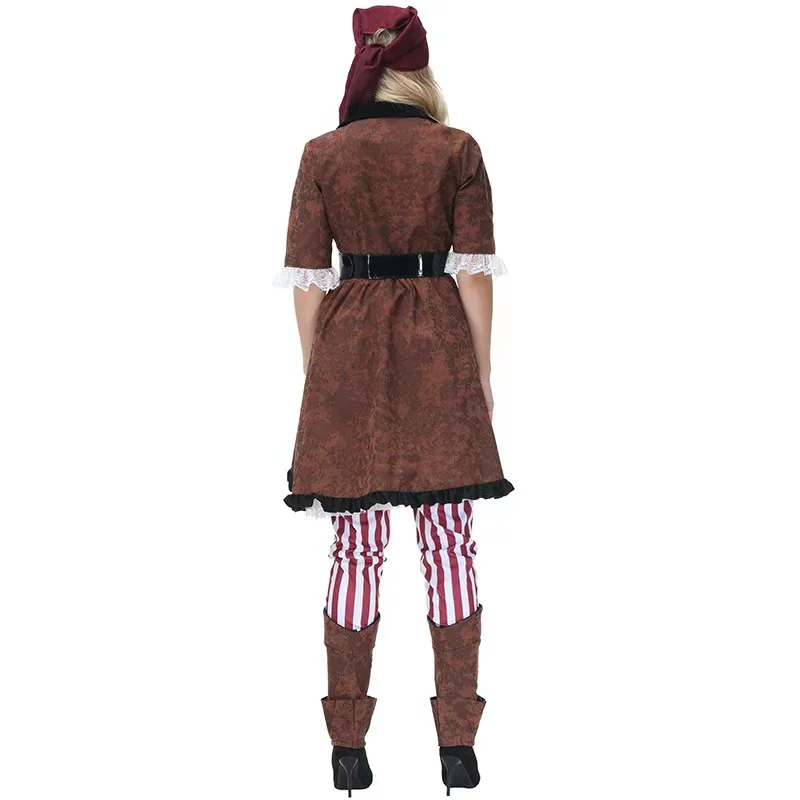 Vrouwen Halloween Pirates Of The Caribbean Kostuums Vrouwelijke Krijger Navigator Cosplay Carnaval Purim Parade Rollenspel Feestjurk