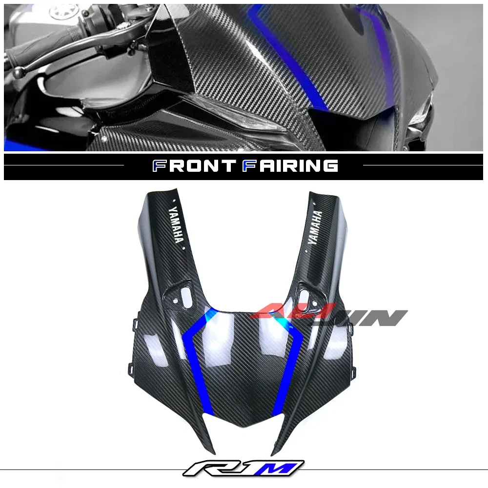 

100% Real Dry Carbon fiber For YAMAHA YZF R1M YZFR1M 2020-2023 2021 Motorcycle Front Upper Fairing Nose Headlight Panel Cowling