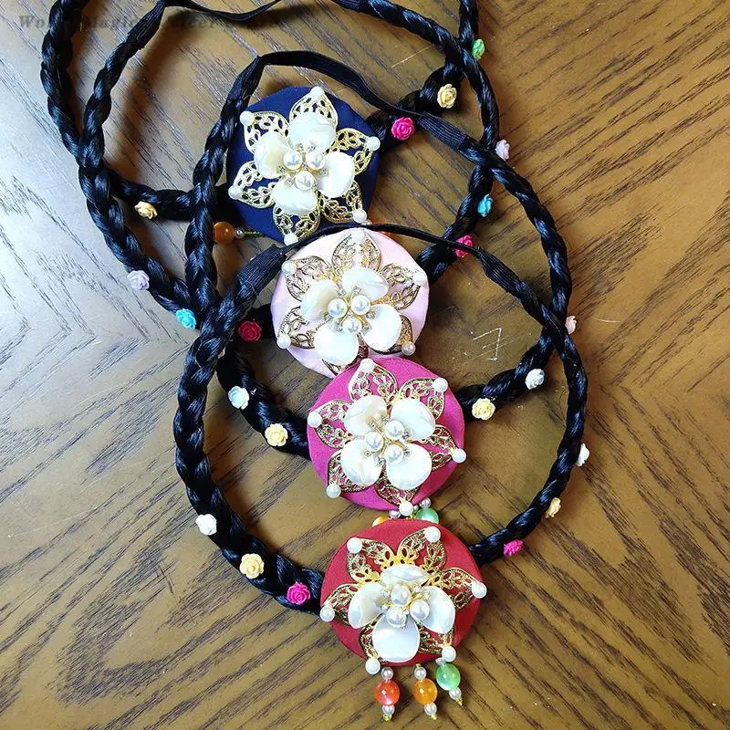 Children's Chaoxianzu Traditional Cute Hair Accessories Hanbok Matching Headband Hair Rope Minority Stage Performance Decoration