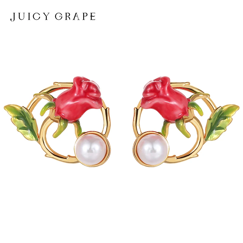 Серьги-кольца женские из серебра 925 пробы с жемчугом