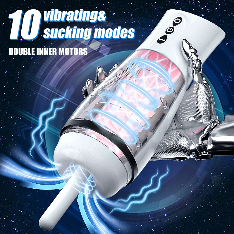 Automatic Sucking Male Masturbator Vibration Blowjob Machine Masturbation Cup Pocket Pussy Penis Pump SexToy Adult Goods for Men