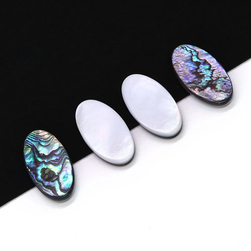 Exquisite Natural Abalone Shell Elliptical Non Porous Beads 10-30mm Charm Jewelry DIY Necklace Earring Bracelet Gift Accessories