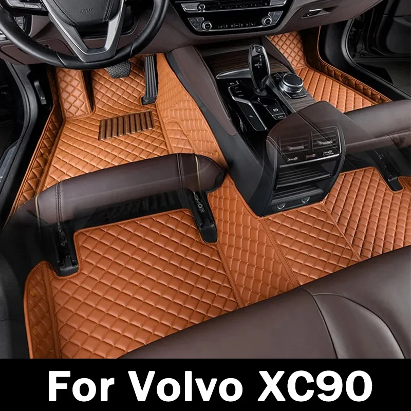 Car Floor Mat For Volvo XC90 MK1 2002~2014 7seat Dirt-resistant Leather Mat Cubre Pisos Para Autos Car Accessories Interior Part