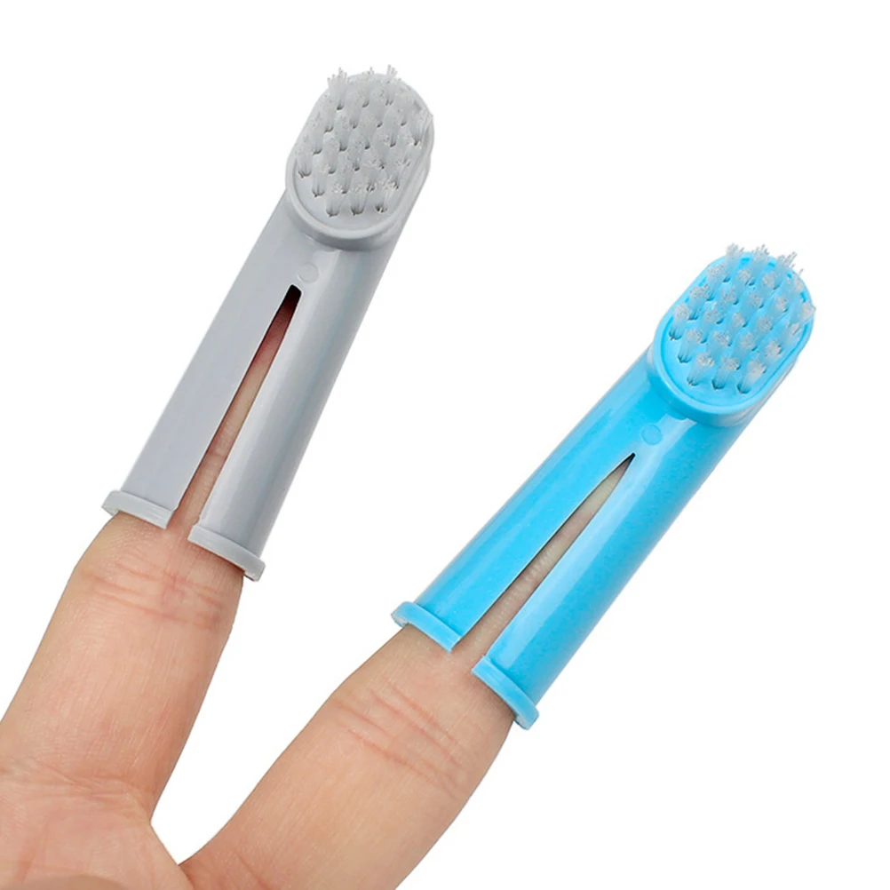 

3pcs 2 Sets Pet Toothbrush Set Dog Finger Brush Puppy Teeth Cleaner Tools For Cats Dogs Safe Durable Oral Care
