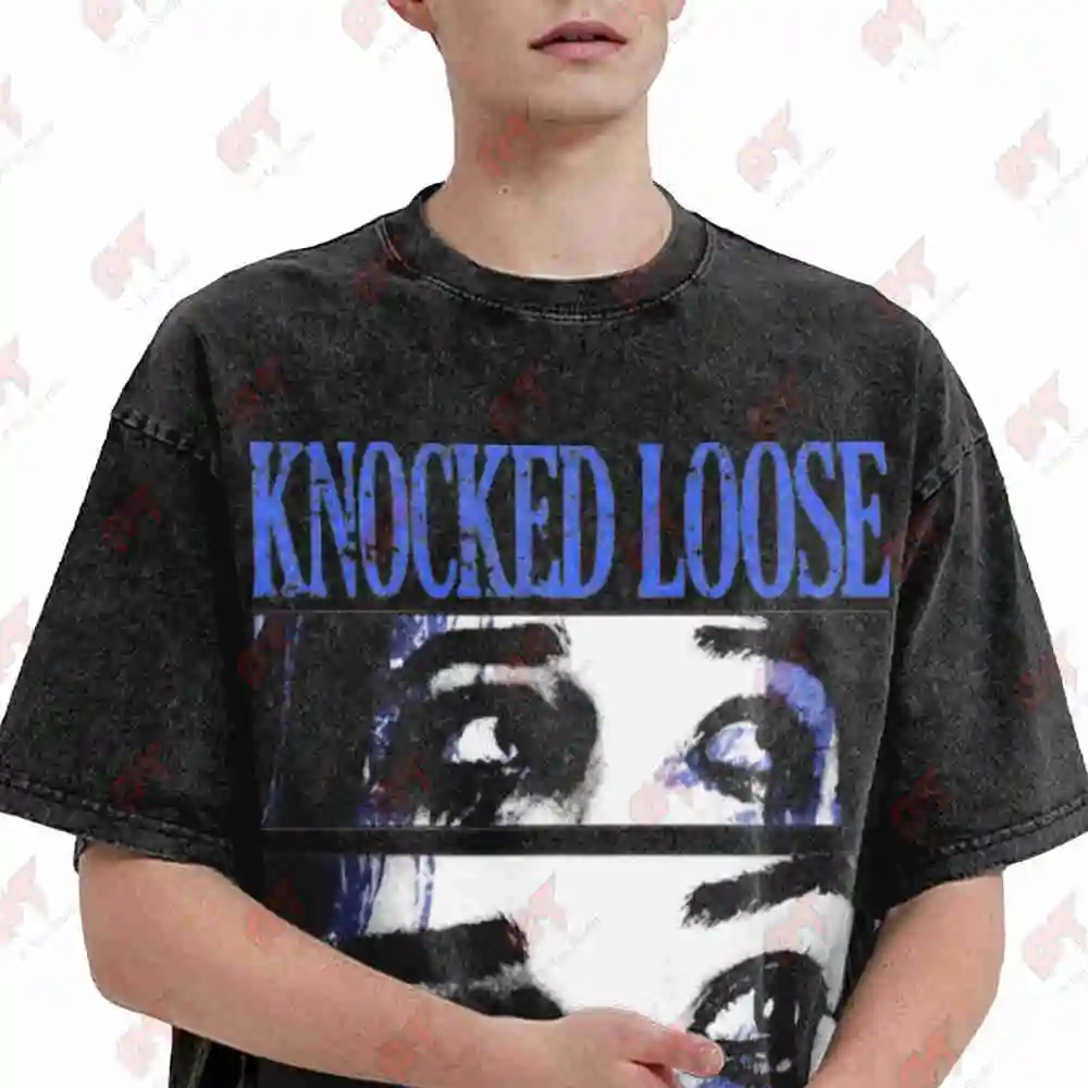 Knocked Loose A Different Shade Of Blue Vintage Washed Tee Pure Cotton T-Shirt