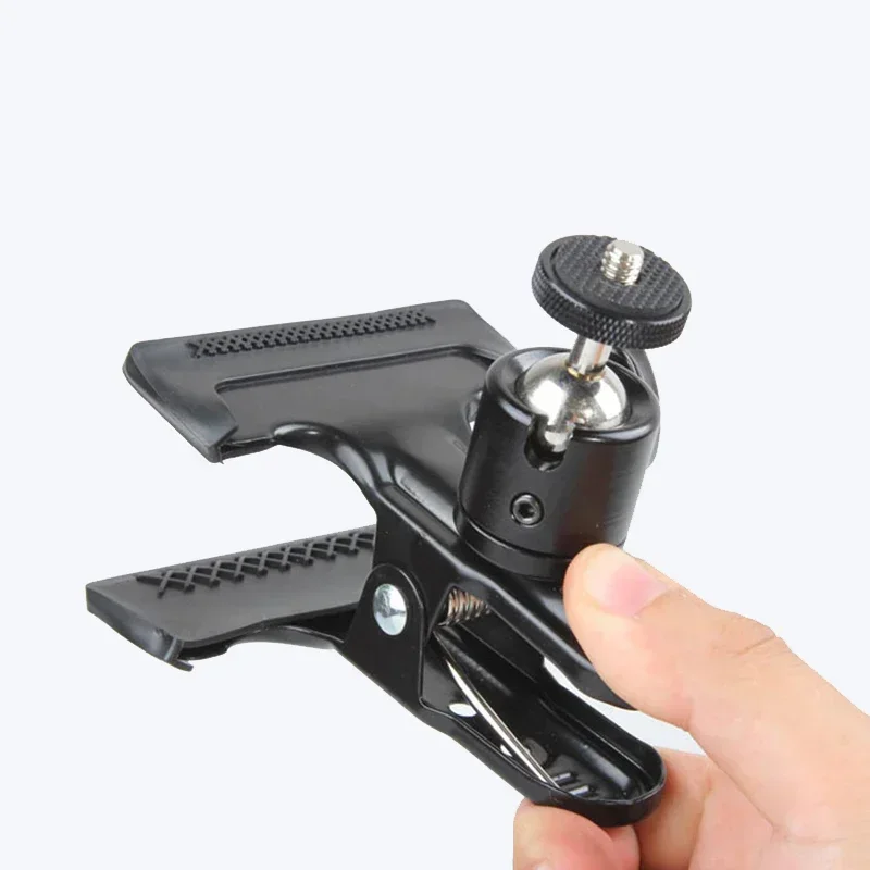 Strong Clamp Flash Bracket Ball Head Clip Tripod Mount for GoPro Camera 360 Degree Arbitrary Angle Adjustment
