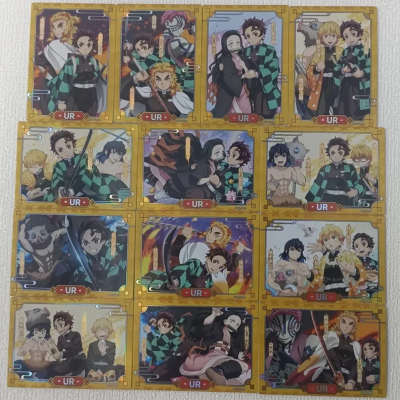 

Аниме Demon Slayer UR карты Kamado Nezuko Agatsuma Zenitsu Hashibira Inosuke коллекционные карты подарки на день рождения детские игрушки
