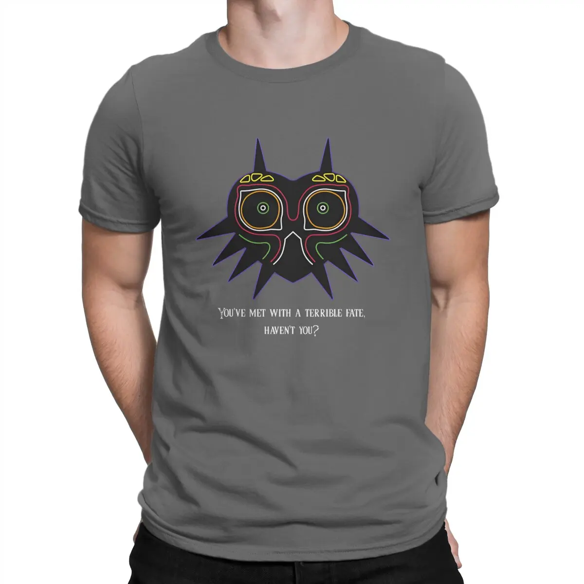 Majora\'s Mask T Shirt Men\'s Cotton Humor T-Shirts Crewneck The Legend Of Z-Zelda Tees Short Sleeve Tops Gift Idea
