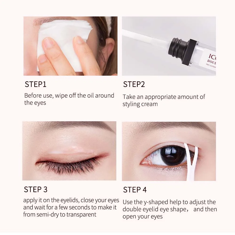 ICONSIGN New Double Eyelid Cream Professional Convenient Double Eyelid  Invisible Nature Shaping  Beauty Health Makeup Tools