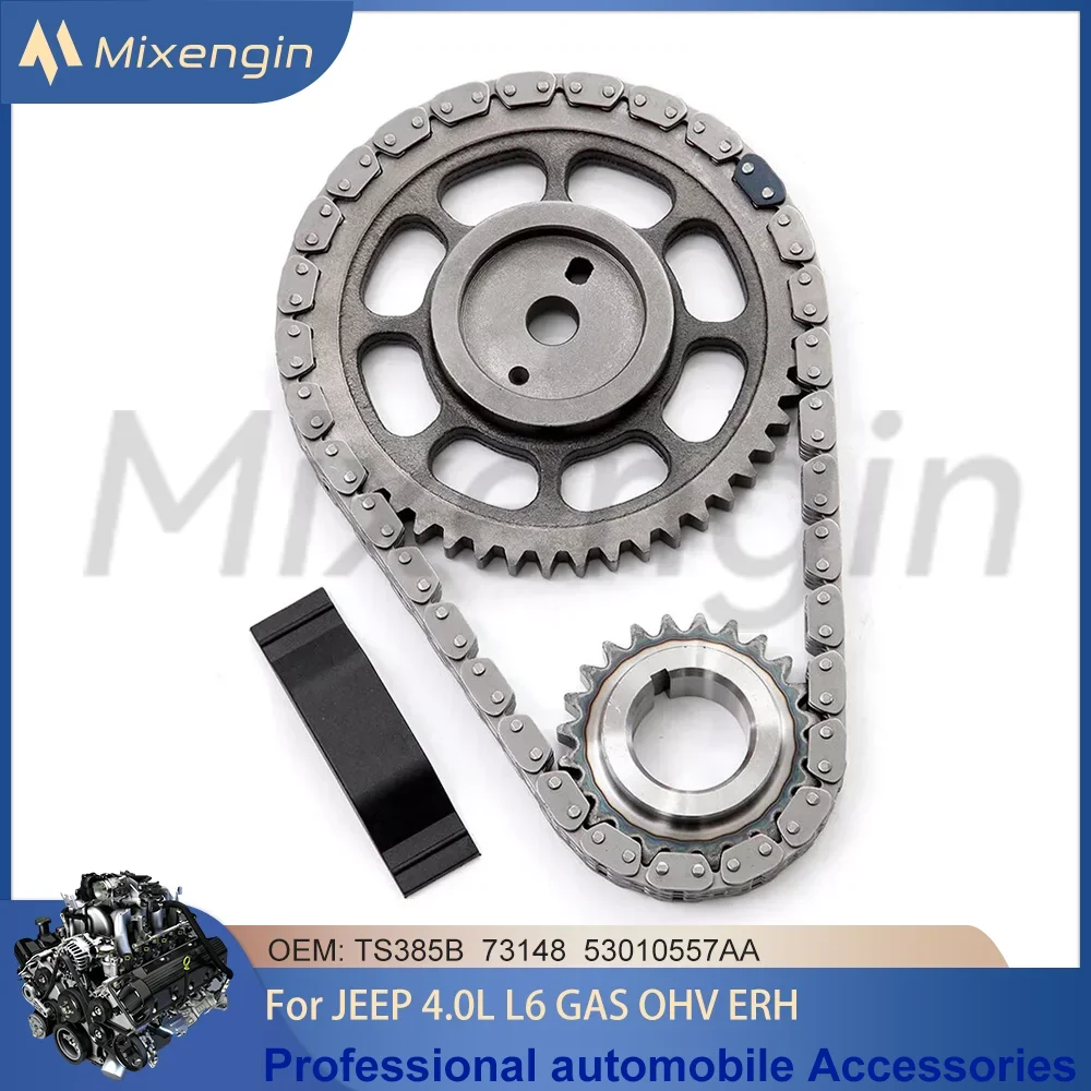 Engine Parts Timing Chain Kit For Jeep Grand Cherokee Wrangler Cherokee 4.0 L T L6 GAS OHV ERH 1999-2006 TS385B 73148 53010557AA