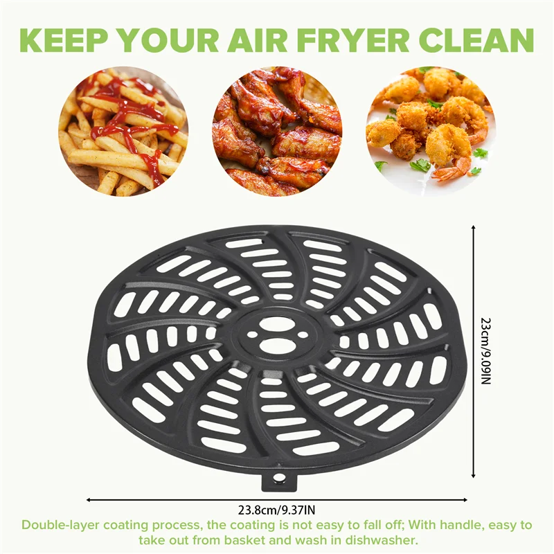 【Горячий торт】Аэрофритюрница-гриль-поднос для Gourmia GAF698/GAF686 6QT фритюрница с антипригарным покрытием, сковорода-гриль, более четкая пластина, посудомоечная машина, безопасность