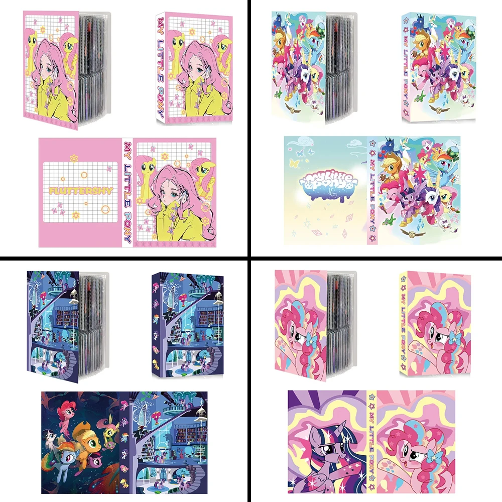 

My Little Pony 240 Pack Twilight Sparkle Applejack Cards Album Map Letter Folder Binder Notebook Game Collection Gift Toy Card